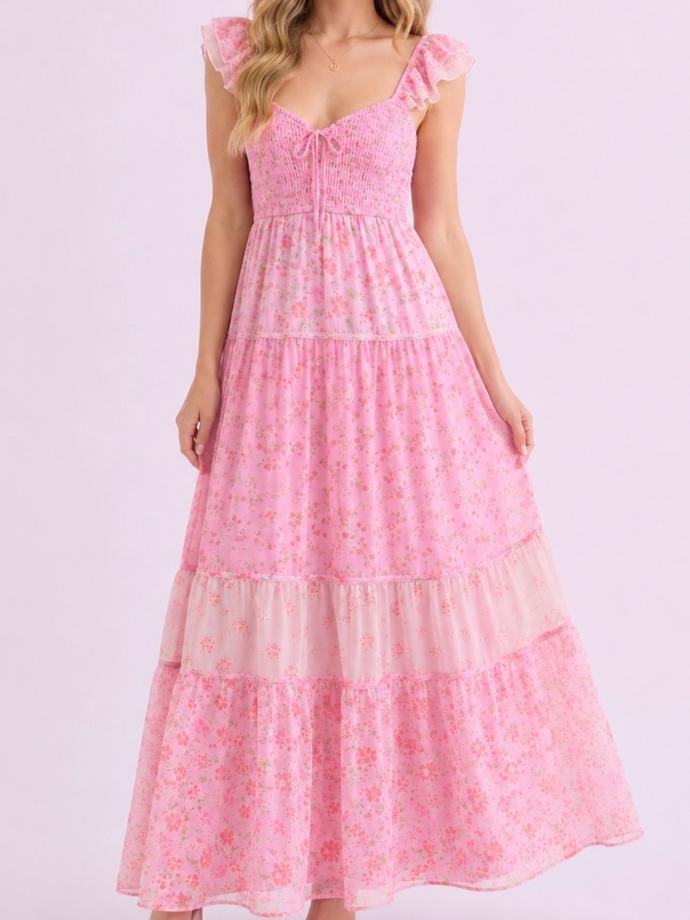 NEW Altar’d State Pink Floral Maxi Dress Size Small and XL Available NWT